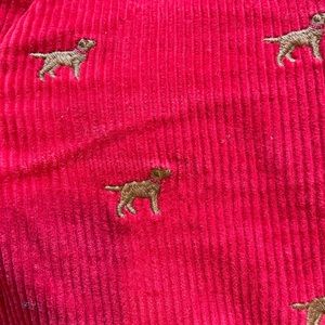Boys corduroy pants with embroidered dogs